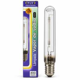 KIT10 LÂMPADA VAPOR DE SÓDIO TUBULAR 400W LUZ QUENTE E40 FLC