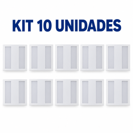 KIT 10 PAINEL LED EMBUTIR 62CM PHILIPS RC262 43W LUZ QUENTE