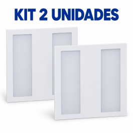 KIT 2 PAINEL LED EMBUTIR 62CM PHILIPS RC262 43W LUZ QUENTE