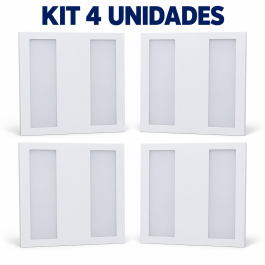 KIT 4 PAINEL LED EMBUTIR 62CM PHILIPS RC262 43W LUZ QUENTE