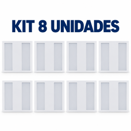 KIT 8 PAINEL LED EMBUTIR 62CM PHILIPS RC262 43W LUZ QUENTE
