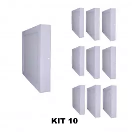 PAINEL PLAFON LED 18W SOBREPOR QUADRADO 6500K(BRANCO FRIO)BIVOLT SLIM KIT10