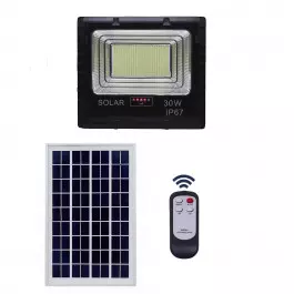 REFLETOR HOLOFOTE LED SOLAR SMD    30W 6500K(BRANCO FRIO)C/ PLACA