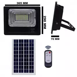 REFLETOR HOLOFOTE LED SOLAR SMD 150W 6500K(BRANCO FRIO)C/ PLACA