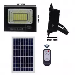 REFLETOR HOLOFOTE LED SOLAR SMD 400W 3000K(BRANCO QUENTE)C/ PLACA 