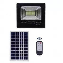 REFLETOR HOLOFOTE LED SOLAR SMD 600W 6500K(BRANCO FRIO)C/ PLACA 