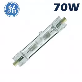 LÂMPADA VAPOR METÁLICO DUPLO CONTATO GE 70W 4200K(BRANCO NEUTRO)Rx7s