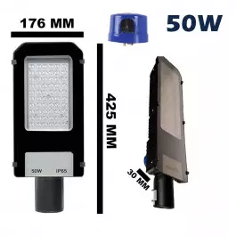 LUMINÁRIA LED PUBLICA POSTE SMD C/RELE   50W 6500K(BRANCO FRIO)BIVOLT