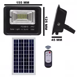 REFLETOR HOLOFOTE LED SOLAR SMD   10W  3000K(BRANCO QUENTE)C/ PLACA