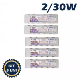 REATOR ELETRÔNICO P/LÂMPADA FLUORESCENTE 2X30W BIVOLT KIT5