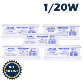 REATOR PARTIDA RÁPIDA P/LÂMPADA FLUORESCENTE 1X20W 127V KIT10