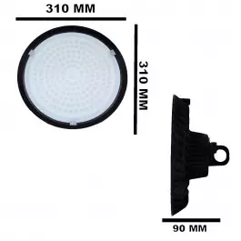 LUMINÁRIA LED SMD UFO HIGH BAY GALPÃO INDUSTRIAL 150W BIVOLT 6500K(BRANCO FRIO)