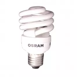 LÂMPADA COMPACTA ESPIRAL MINI OSRAM 20W 127V 2700K(BRANCO QUENTE)E27 DULUXSTAR TWIST