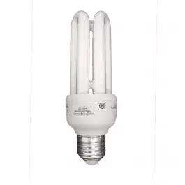 LÂMPADA COMPACTA FLUORESCENTE 3U GE 15W 127V 6500K(BRANCO FRIO)E27