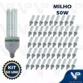 LÂMPADA LED 4U MILHO 50W 6500K(BRANCO FRIO)E27 BIVOLT KIT50
