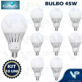 LÂMPADA LED BULBO 45W BIVOLT 3000K(BRANCO QUENTE)E27 ALTA POTENCIA KIT10