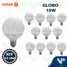 LÂMPADA LED GLOBO OSRAM 10W 3000K(BRANCO QUENTE)E27 BIVOLT KIT12
