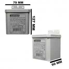 REATOR INTRAL PARA LÂMPADA VAPOR MERCÚRIO  250W 220V(USO INTERNO) 00178