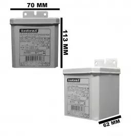 REATOR INTRAL PARA LÂMPADA VAPOR METÁLICO     70W 220V(USO INTERNO) 01204