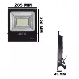 REFLETOR HOLOFOTE LED SMD   200W 6500K(BRANCO FRIO)BIVOLT IP66 