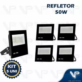 REFLETOR HOLOFOTE LED SMD     50W 6500K(BRANCO FRIO)BIVOLT IP66 KIT5