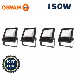 REFLETOR HOLOFOTE LED SMD LEDVANCE OSRAM    150W 5000K(BRANCO LUZ DO DIA)BIVOLT IP65 FLOODLIGHT KIT4 
