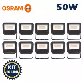 REFLETOR HOLOFOTE LED SMD LEDVANCE OSRAM          50W 3000K(BRANCO QUENTE)BIVOLT IP65 FLOODLIGHT KIT8