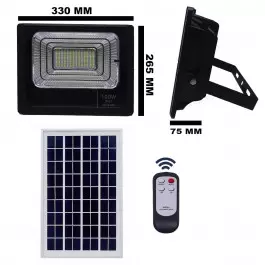 REFLETOR HOLOFOTE LED SOLAR SMD 100W 3000K(BRANCO QUENTE)C/ PLACA