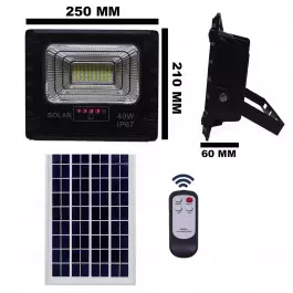 REFLETOR HOLOFOTE LED SOLAR SMD    40W 3000K(BRANCO QUENTE)C/ PLACA