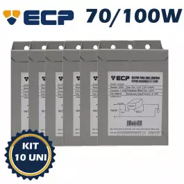 REATOR PARA LÂMPADA VAPOR SÓDIO/METÁLICO    100W 220V(USO INTERNO)KIT10