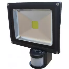 REFLETOR HOLOFOTE LED COB   30W 3000K(BRANCO QUENTE)BIVOLT COM SENSOR 