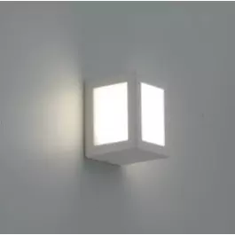 BALIZADOR LED SOBREPOR DE PAREDE QUADRADO 3FACHOS 3W 2700K(BRANCO QUENTE)BIVOLT