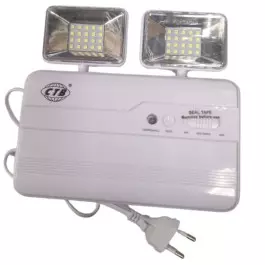 BLOCO DE ILUMINAÇÃO DE EMÊRGENCIA AUTÔNOMO 2 FÁROIS 20W 40 LEDS 6500K(BRANCO FRIO)BIVOLT