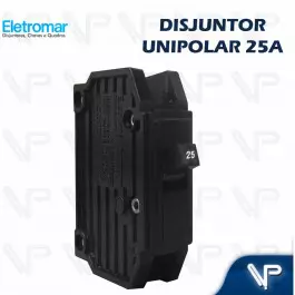 DISJUNTOR TERMOMAGNETICO NEMA 1 POLO UNIPOLAR 25A 127/220V