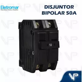 DISJUNTOR TERMOMAGNETICO NEMA 2 POLO BIPOLAR 50A 127/220V