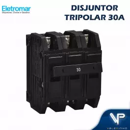 DISJUNTOR TERMOMAGNETICO NEMA 3 POLO 10KA TRIPOLAR 30A 127/220V