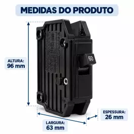 DISJUNTOR TERMOMAGNETICO NEMA 1 POLO UNIPOLAR 60A 127/220V