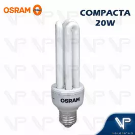 LÂMPADA COMPACTA 3U OSRAM 20W 127V 6500K(BRANCO FRIO)E27 DULUXSTAR