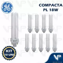 LÂMPADA COMPACTA 4PINOS 18W 2700K(BRANCO QUENTE)G24Q-2 KIT10