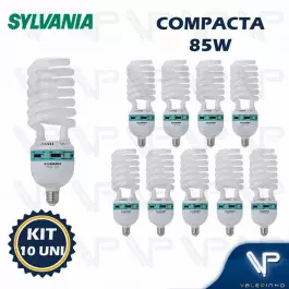 LÂMPADA COMPACTA ESPIRAL  85W 220V 6500K(BRANCO FRIO)E27 HIGH LUMEN TWISTER KIT10