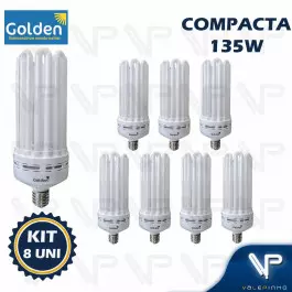 LÂMPADA COMPACTA FLUORESCENTE 8U 135W 127V 6500K(BRANCO FRIO)E40 HIGH LUMEN KIT8
