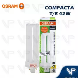 LÂMPADA COMPACTA OSRAM DULUX T/E 4PINOS 42W 2700K(BRANCO QUENTE)GX24q-4