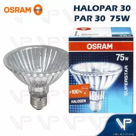 LÂMPADA HALÓGENA PAR30 OSRAM 75W 220V 2900K(BRANCO QUENTE)E27
