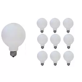 LÂMPADA INCANDESCENTE GLOBO G95 60W 220V 2800K(BRANCO QUENTE)E27 DIMERIZAVÉL KIT10