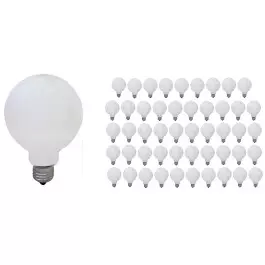 LÂMPADA INCANDESCENTE GLOBO G95 60W 220V 2800K(BRANCO QUENTE)E27 DIMERIZAVÉL KIT50