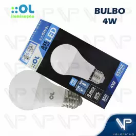 LÂMPADA LED BULBO OL   4W 6500K(BRANCO FRIO)E27 BIVOLT A55
