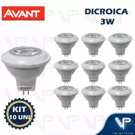 LÂMPADA LED MINI DICRÓICA MR11 3W 12V 30G 6500K(BRANCO FRIO)G4 KIT10