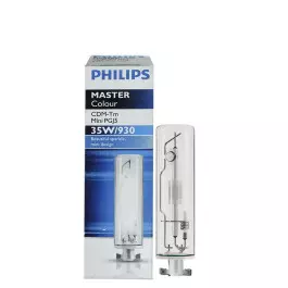 LÂMPADA VAPOR METÁLICO PHILIPS CDM-Tm 35W 3000K(BRANCO QUENTE)PGJ5