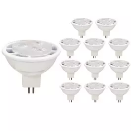 LÂMPADA LED MR16 5,5W 12V 36G 2700K(BRANCO QUENTE)GU5.3 KIT12