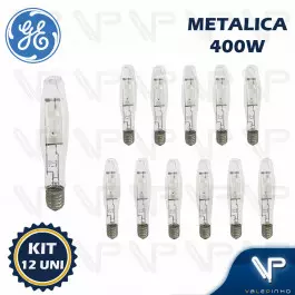 LÂMPADA VAPOR METÁLICO TUBULAR GE 400W 4000K(BRANCO NEUTRO)E40 ARC KIT12
